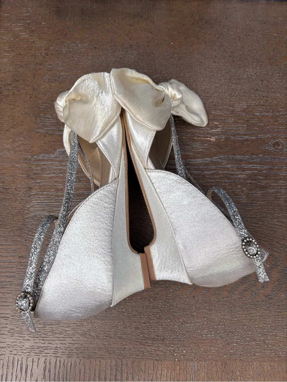 Joyfolie Girls 4Y Lucia Formal Shoe Big Bow Glitter Satin heels holiday